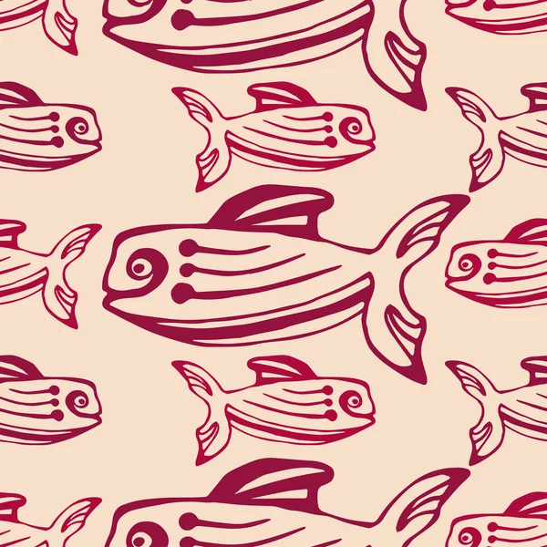 Fishes seamless pattern — Διανυσματικό Αρχείο