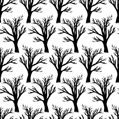 Ölü ağaç yaprakları olmadan