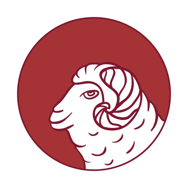 Modelo e ovelhas decorativas —  Vetores de Stock