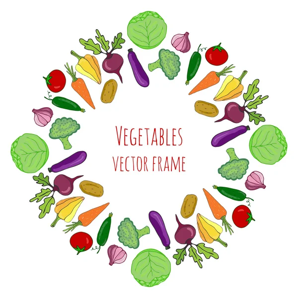 Gemüse Hand gezeichnet Set. — Stockvektor
