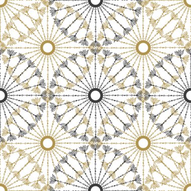Kesintisiz geometrik vintage desen.