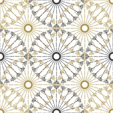 Seamless geometric vintage pattern. clipart
