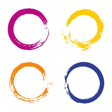 Daire fırça darbeleri çerçeveleri için