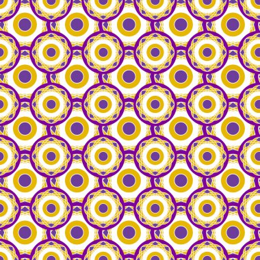 Daireler noktalı Retro geometrik desen.