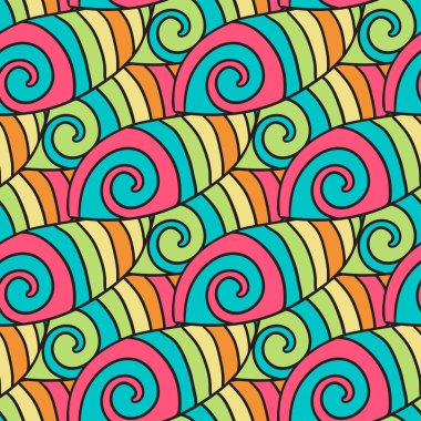 renkli dalgalar desen.