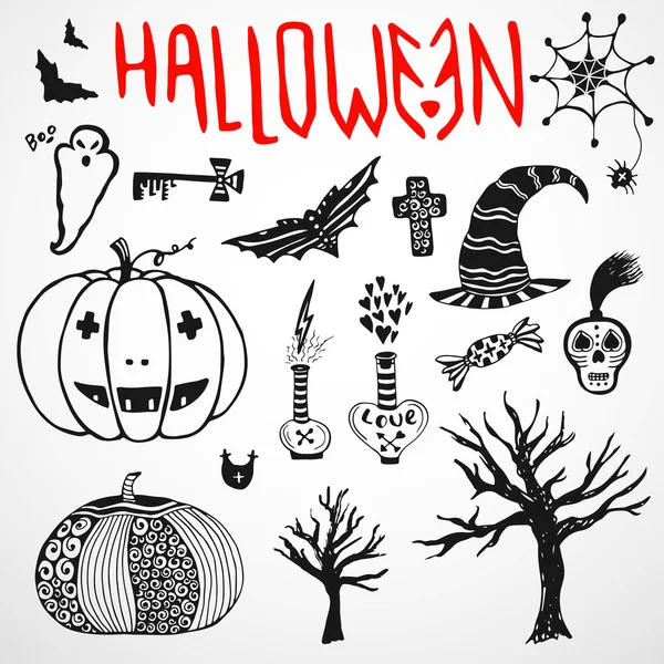 Ensemble d'icônes pour Halloween. — Image vectorielle