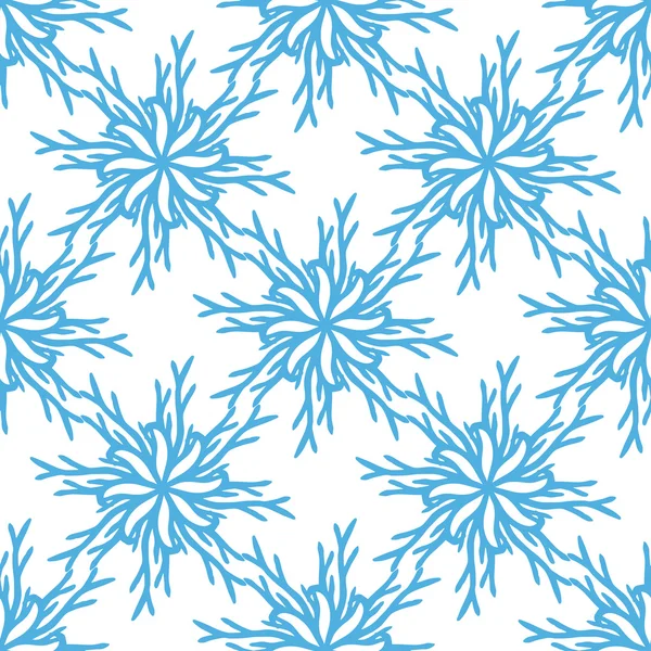 Snowflake seamless background — Stock Vector