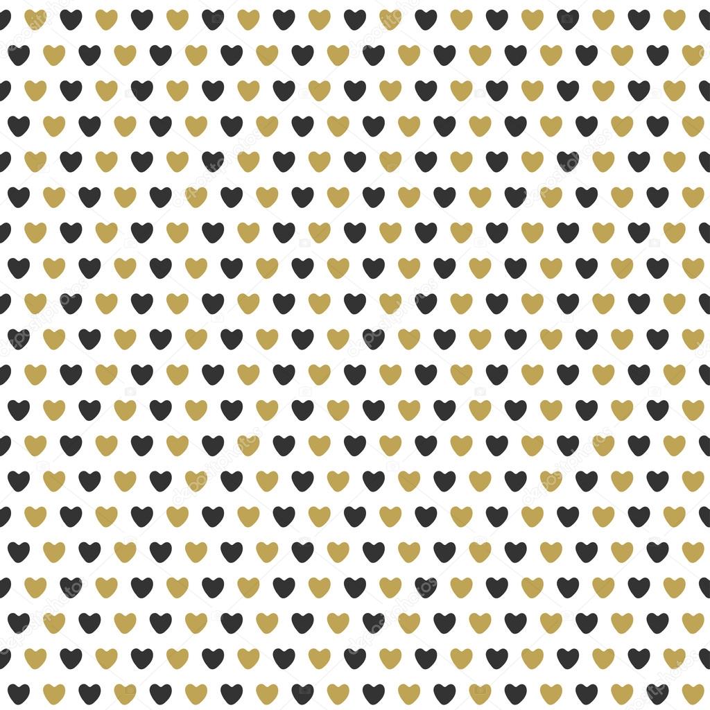 pattern with gold hearts.
