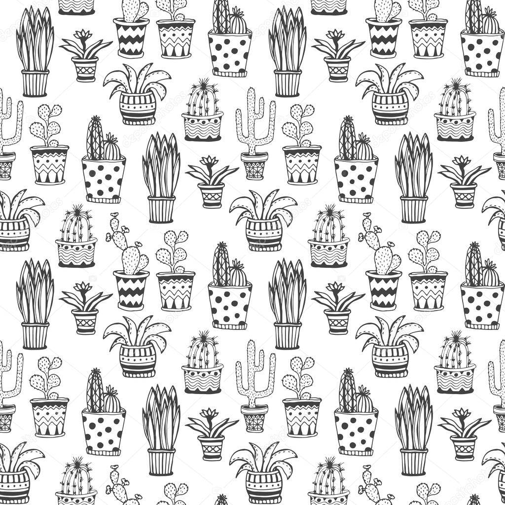 Succulent and cactus pattern