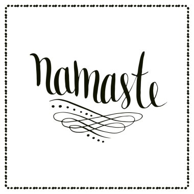 Namaste vektör yazı.