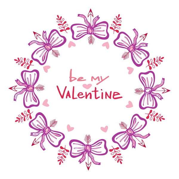 Carte manuscrite Saint Valentin — Image vectorielle