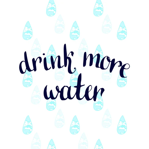 Drink meer water. — Stockvector