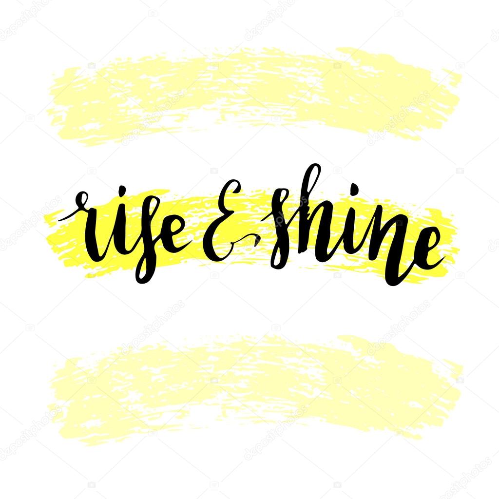 Rise and shine lettering — Stock Vector © mion 93968686