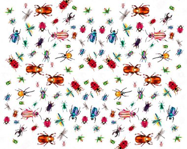 Kağıt oyunları için böcek ve böcek desenleri gezegeni düzenler