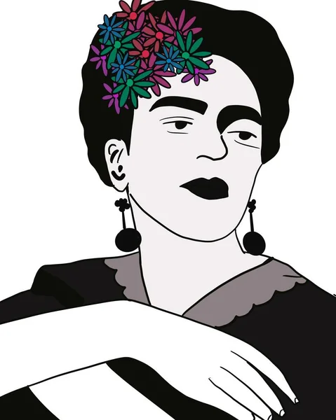 Ilustração Uma Mulher Mexicana Para Impressão Cartão Design Arte Pop — Fotografia de Stock