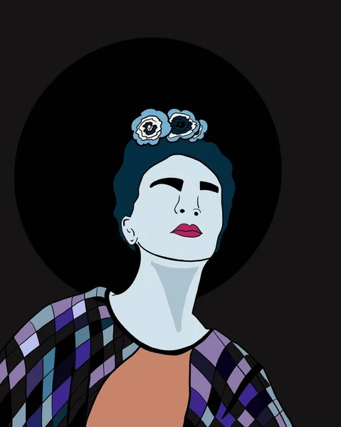 Мексиканская Женщина Портрет Иллюстрации Отпечатков Открыток Логотипов Винтажные — стоковое фото