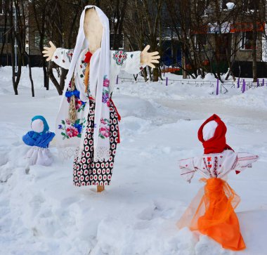 Şehirdeki kışın sembolleri.