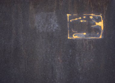 Soyut işaretli paslı metalin soyut bileşimi