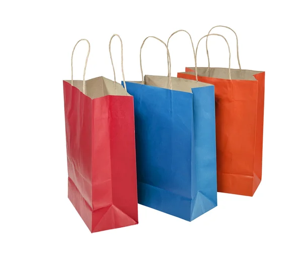 Kleur papier shopping tassen — Stockfoto