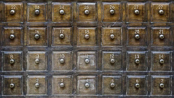 Vintage wooden drawers — Stock Photo, Image