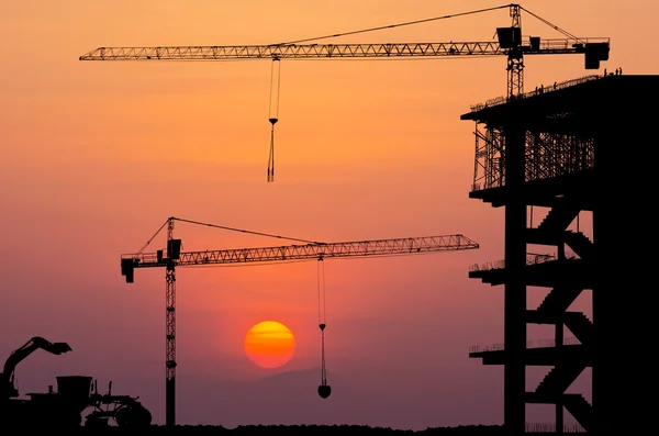 Construcktion sitesi silüeti