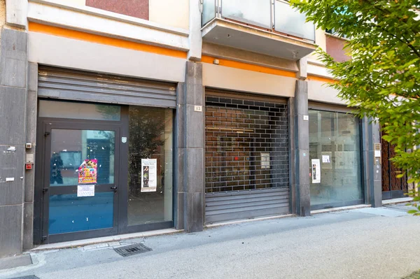 Terni Italie September 2020 Winkel Gesloten Einde Activiteit Als Gevolg — Stockfoto