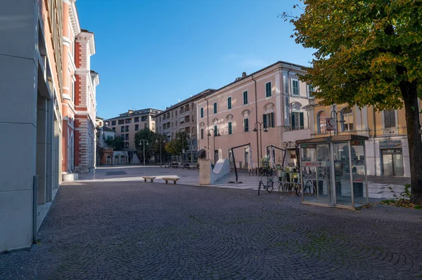 Terni Italy September 2020 Piazza Solferino Terni People Due Corona — Stock Photo, Image