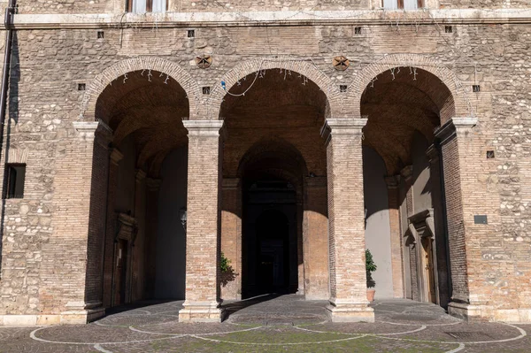 Terni Italy Sseptember 2020 Entrance Arches Spada Palace Municipality Terni — стоковое фото