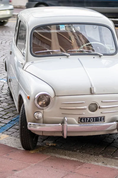 Terni Italia Noviembre 2020 Detalle Vendimia Fiat 600 — Foto de Stock