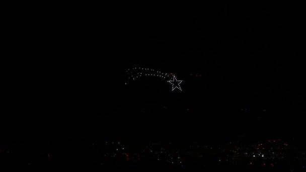 在特尼的圣诞期间彗星acessa — 图库视频影像