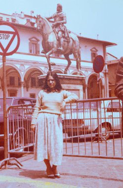 Toscana, İtalya 10 Mayıs 1980: 80 'lerde Toskana' da balayı sırasında insanların portresi