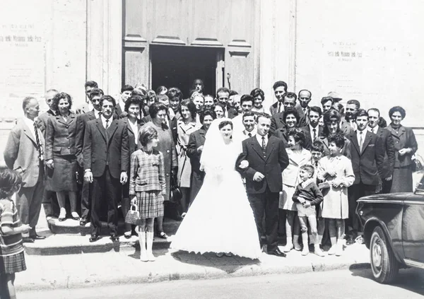 Massamartana Италия Мая 1960 Портрет Свадьбы — стоковое фото