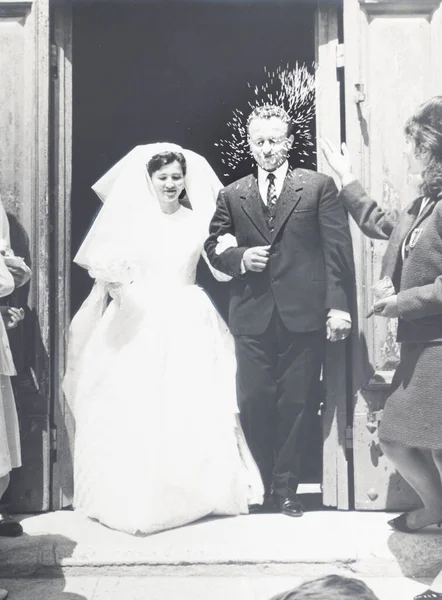 Massamartana Ιταλία Μαΐου 1960 Πορτρέτο Γάμου Στη Δεκαετία Του — Φωτογραφία Αρχείου