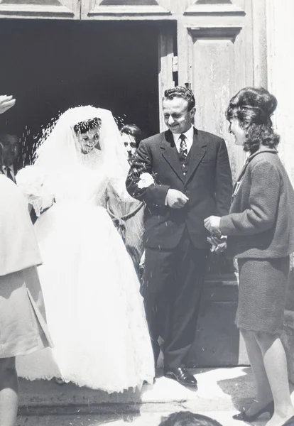 Massamartana Olaszország 1960 Május Esküvői Portré Években — Stock Fotó