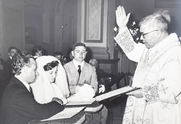 Massamartana Olaszország 1960 Május Esküvői Portré Években — Stock Fotó