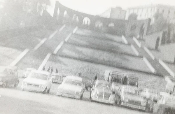 Roma Italy Maio 1960 Retrato Carro Vintage Alinhado Partir Dos — Fotografia de Stock