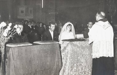 Terni.italy 10 Ekim 1960: 60 'ların düğün portresi