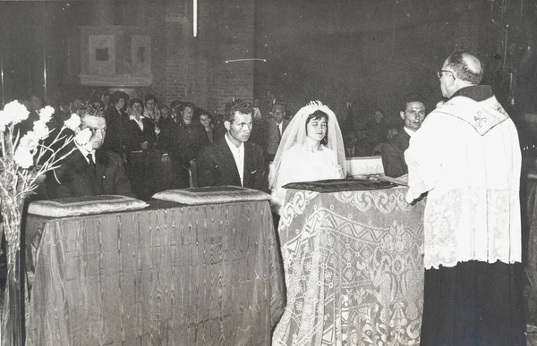 Terni Italy Outubro 1960 Retrato Casamento Dos Anos — Fotografia de Stock
