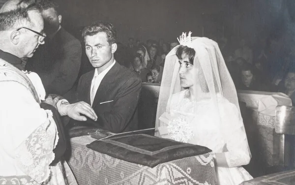 Terni Italy Outubro 1960 Retrato Casamento Dos Anos — Fotografia de Stock