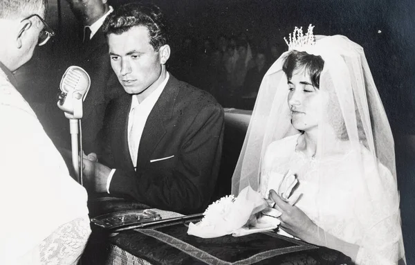 Terni Italiy Oktober 1960 Porträt Einer Hochzeit Den 60Er Jahren — Stockfoto