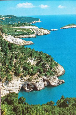 Gargano, İtalya 10 Mayıs 1980: 80 'lerde Gargano' nun uçurum başı