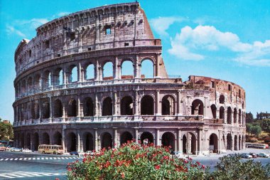 Roma, İtalya 19 Ağustos 1970 Roma 70 'lerde Colosseum