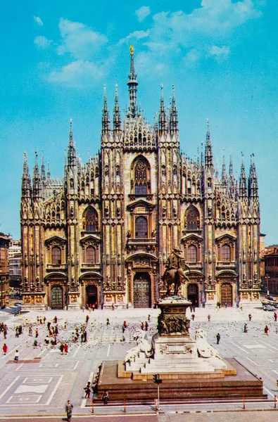 Milano Italy October 1980 Milan Cathedral 80S — 스톡 사진