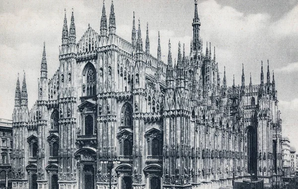 Milano Italia Abril 1950 Milan Catedral Década 1950 — Foto de Stock