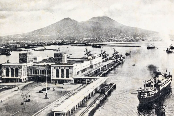 Napoli Itali Junho 1950 Napoli Estação Marítima Década — Fotografia de Stock