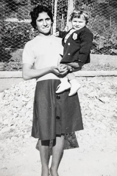 Terni Italie Mai 1960 Portrait Famille Dans Les Années — Photo