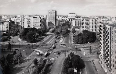 Milan, İtalya 14 Haziran 1950: 1950 'lerde Milan Meydanı