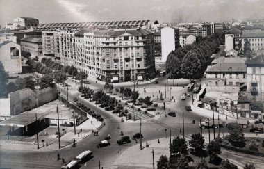 Milan, İtalya 14 Haziran 1950: 1950 Loreto Milano Meydanı