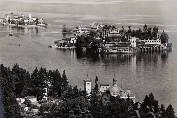 Lago Maggiore Italy July 1940 Ландшафт Лаго Maggiore — стокове фото