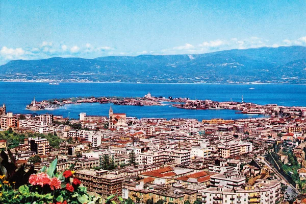 Messina Italia Junio 1960 Messina Panorama Aéreo Ciudad Los Años —  Fotos de Stock